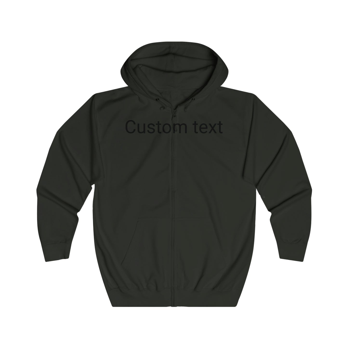 Custom Text or Design Unisex Full Zip Hoodie