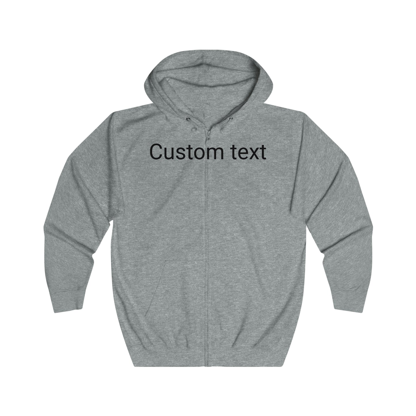 Custom Text or Design Unisex Full Zip Hoodie