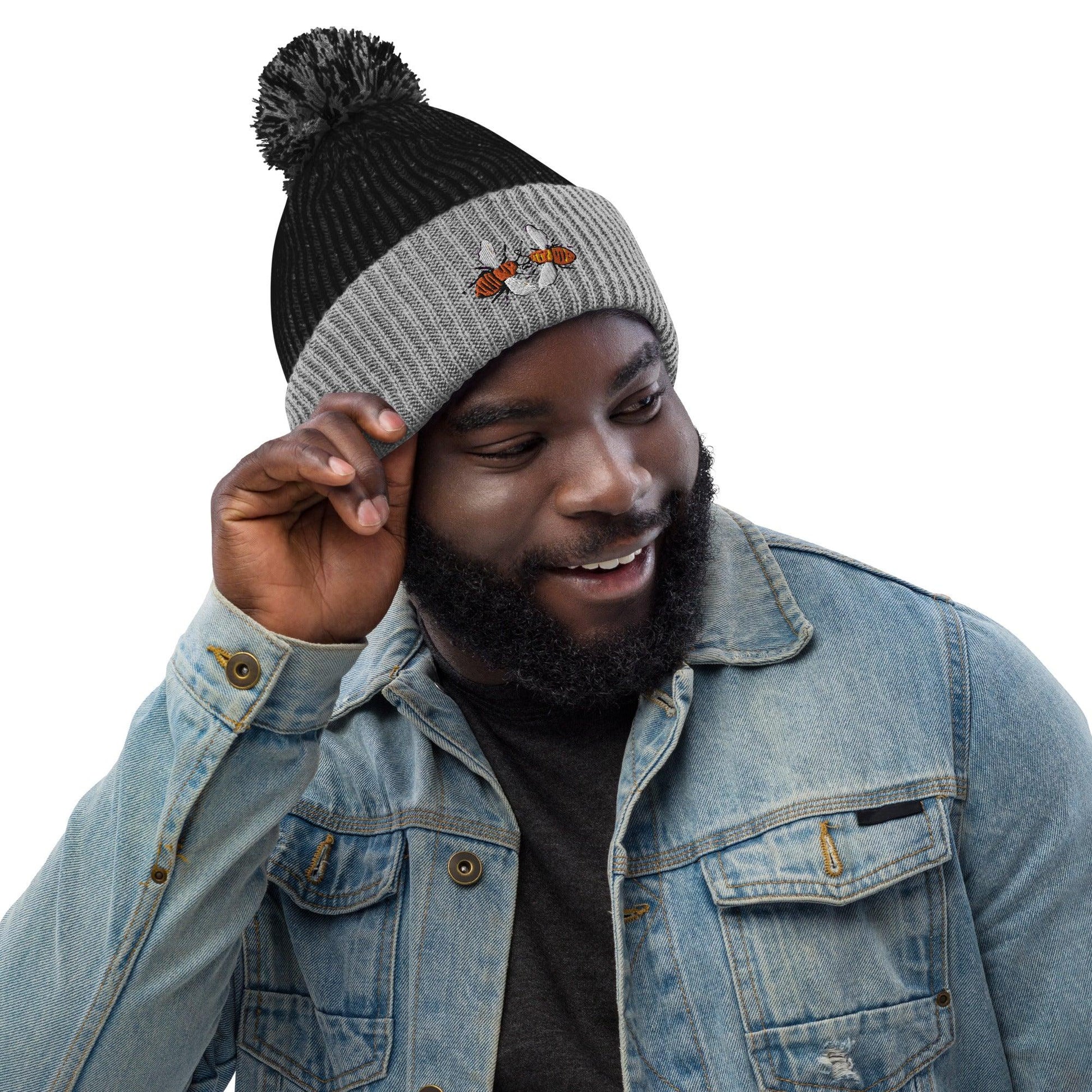 Love Bees Valentines Day Pom-Pom Beanie Hats - Mina's Planet