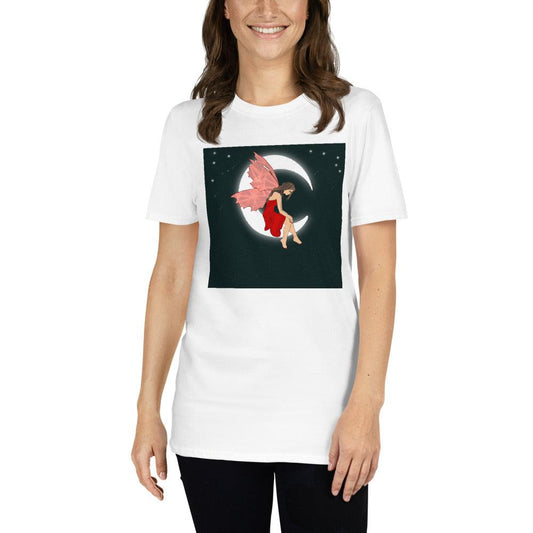 Moon Angel Red Front Side Short-Sleeve Unisex T-Shirt - Mina's Planet