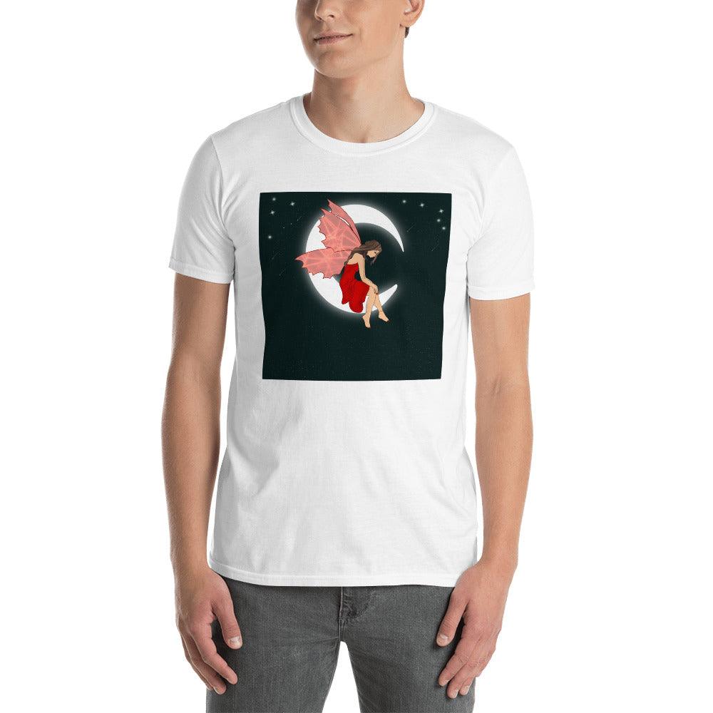 Moon Angel Red Front Side Short-Sleeve Unisex T-Shirt - Mina's Planet