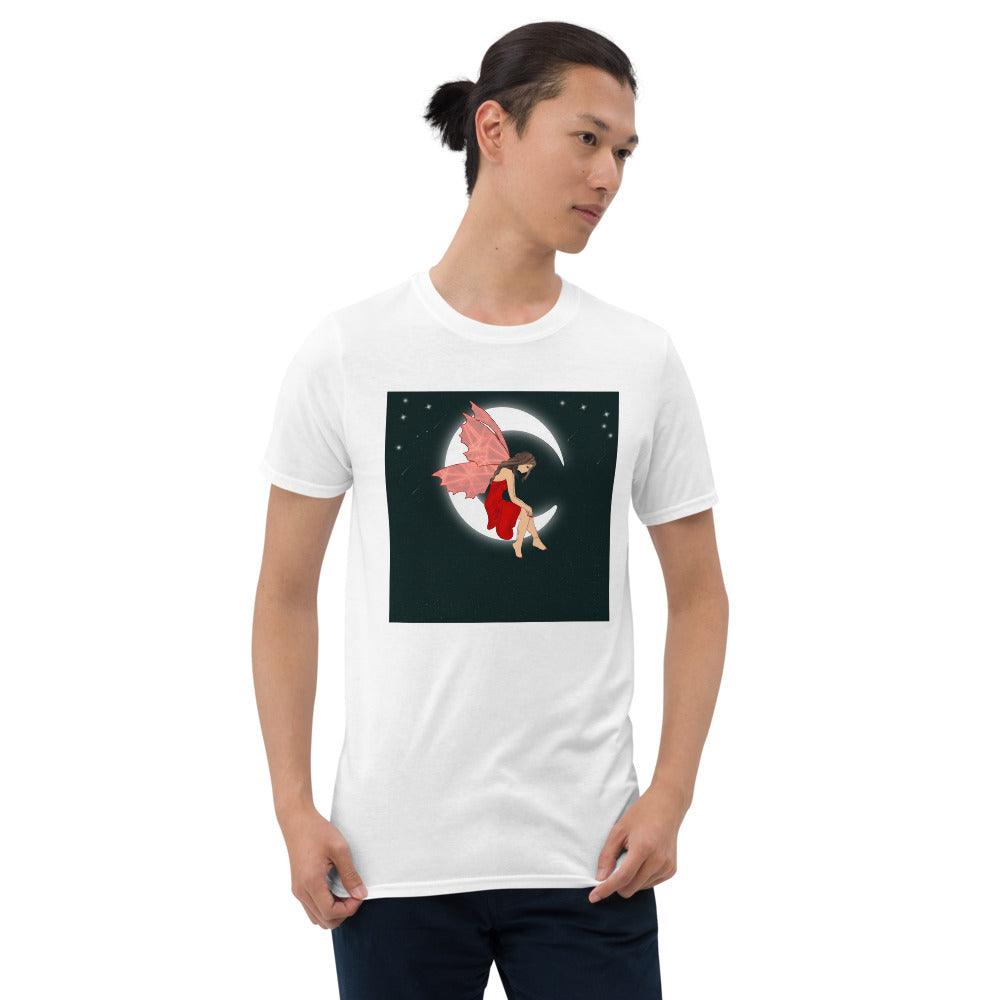 Moon Angel Red Front Side Short-Sleeve Unisex T-Shirt - Mina's Planet
