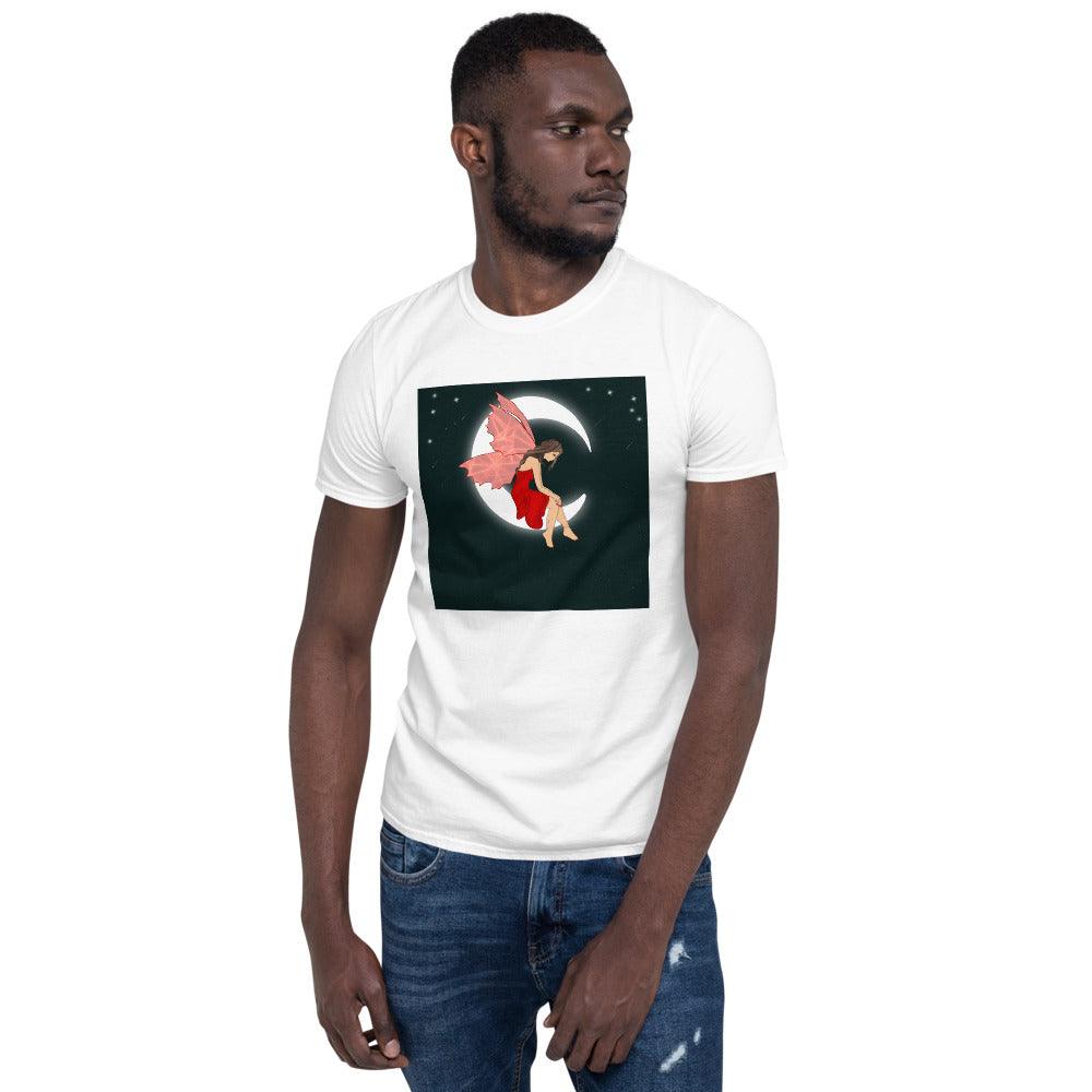 Moon Angel Red Front Side Short-Sleeve Unisex T-Shirt - Mina's Planet