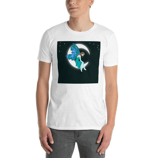 Moon Angel Turquois Front Side Short-Sleeve Unisex T-Shirt - Mina's Planet